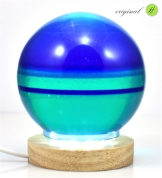 Blue-green paperweight / lamp